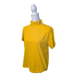 Vintage 90'sGreen Bay Packers Logo Mock Short Sleeve Turtleneck Dicky Sz M